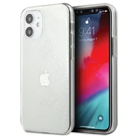 Guess GUHCP12S3D4GTR iPhone 12 mini 5.4" caurspīdīgs cietais apvalks 4G 3D raksta kolekcija