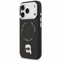 Karl Lagerfeld Karl Pin Magnētiskais viedtālruņa apvalks iPhone 17 Pro Max - Melns