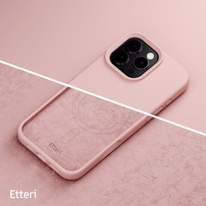 Etteri Silikona mag futrālis iPhone 16 Pro 6,3" gaiši rozā krāsā