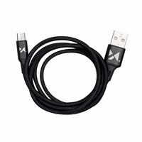 Wozinsky kabelis USB - microUSB 2,4A 1m melns (WUC-M1B)