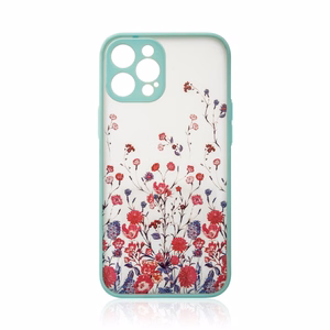 Dizaina apvalks iPhone 12 Pro Max ziedu apvalks gaiši zils