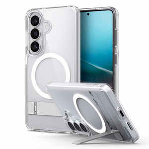 Spigen Ultra Hybrid S Mag MagSafe maciņš priekš Samsung Galaxy S26+ - caurspīdīgs un balts