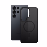 Crong Hybrid Matte Magnetic - MagSafe maciņš Samsung Galaxy S25 Ultra (melns)