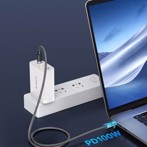 Orico LDC2C USB-C–USB-C PD kabelis ar LED displeju, 100 W, 480 Mbps, 2 m, 2 gab. – melns