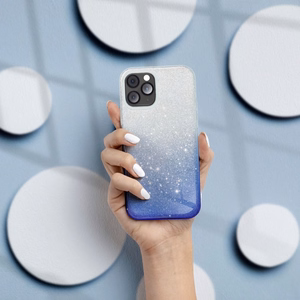 Spīdīgs viedtālruņa apvalks SAMSUNG A52 5G / A52 LTE (4G) / A52S caurspīdīgs zils