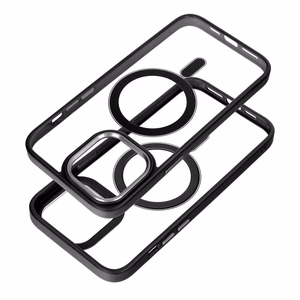 COLOR EDGE MAG COVER viedtālruņa apvalks savietojams ar MagSafe iPhone 15 melns