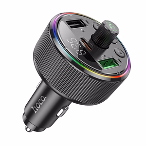 HOCO auto FM raidītājs Bluetooth 2 x USB A + Type-C PD QC3.0 30W E82 melns