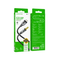 Kabelis - melns Borofone AUX BL19 Creator - 3,5 mm ligzda uz Lightning - 1 metra garums