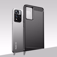Oglekļa apvalks elastīgs apvalks Xiaomi Redmi Note 11 Pro+ 5G (Ķīna) / 11 Pro 5G (Ķīna) / Mi11i HyperCharge / Poco X4 NFC melns