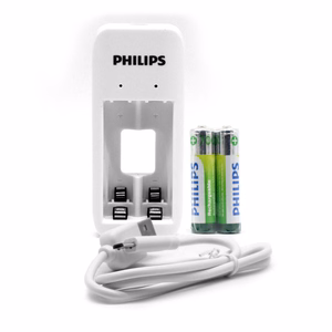 PHILIPS Dual channel baterija lādētājs for NiMH USB + 2xAAA 7000mAh