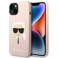 Karl Lagerfeld Silikona Karla Galva MagSafe apvalks iPhone 14 Plus - gaiši rozā
