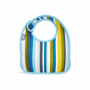 Набор неопреновых нагрудников BUILT Mess Mate для малышей, 2 шт., Baby Blue Stripe