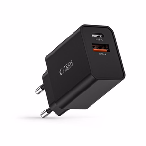 Tech-Protect NC30W lādētājs USB-C PD 30W / USB-A QC 3.0 - melns