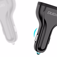 Auto lādētājs Dudao "R7S" QC3.0 Quick Charge 18W Melns (Ports: 3xUSB)