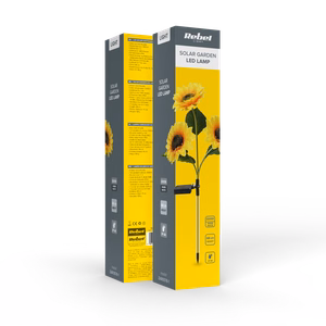 Rebel decorative solar garden lights, sunflower
