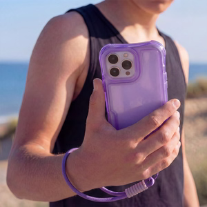 Safepop maciņš ar siksniņu priekš iPhone 16 6,1" violets
