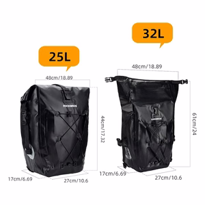 Rockbros 30140022001 ūdensizturīga velosipēda soma bagāžniekam - melns