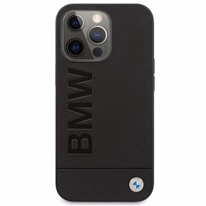 Viedtālruņa apvalks BMW BMHMP14LSLLBK iPhone 14 Pro 6,1" melns/melna cietais apvalks Paraksta Logotipa Iespaids Magnētiskais