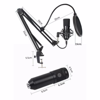 ART kondensatora mikrofons uz statīva ar diafragmu AC-03 melns