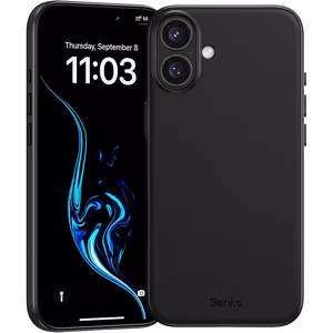 Benks magnētiskais Vita Pro silikona viedtālruņa apvalks Iphone 16 Plus, melns