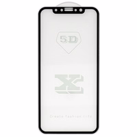 Rūdīts stikls pilnīgas līmes 5D IPHONE XR (6,1") melns