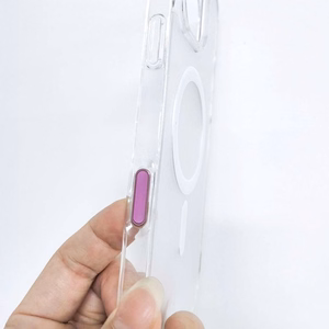 Kameras kontroles aktīvā poga IPHONE 16 sērijas apvalkam Drop Glue / Clear Mag Cover sudraba