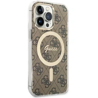 Guess GUHMP13LH4STW iPhone 13 Pro / 13 6.1" brūns/brūns cietais apvalks 4G MagSafe