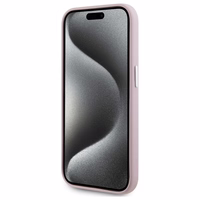 Karl Lagerfeld FW Metal Plate magnētiskais viedtālruņa apvalks iPhone 15 Pro - rozā