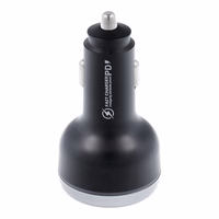 Automašīnas lādētājs USB A + 2 x Type C PD QC3.0 3A 191W CC69-2C1A melns