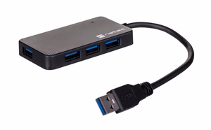 NATEC sadalītājs USB 3.0 Moth (4 porti, melns)