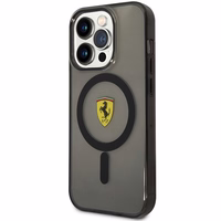 Ferrari FEHMP14XURKK iPhone 14 Pro Max 6.7" melns cietais viedtālruņa apvalks daļēji caurspīdīgs magnētiskais (MagSafe)
