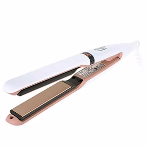 Adler AD 2321 – 45 W ceramic hair straightener with LCD, 140–220 °C, pearl white, 24-month warranty