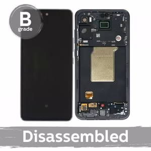 LCD ekrāns saderīgs ar Samsung A556 A55 5G ar rāmi / Ice Blue / (9/10 disassembled)