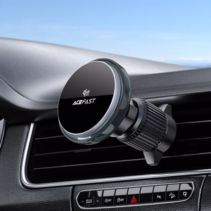 Acefast D61 magnētisks automašīnas ventilācijas restes turētājs ar Qi2 25 W bezvadu uzlādi, pelēks
