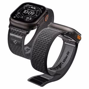 Spigen Athlex Air 2 Strap for Apple Watch 44/45/46/49mm - Black and Gray