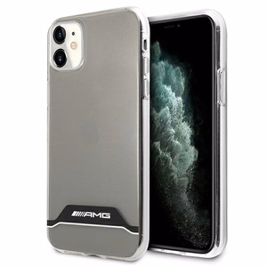 AMG Electroplate melns un balts viedtālruņa apvalks iPhone 11 / XR 6.1" - caurspīdīgs