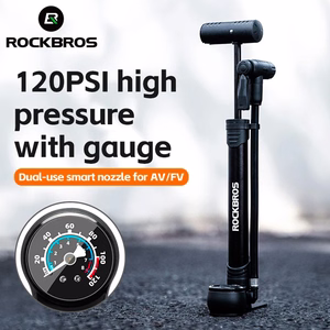 Rockbros 42310006001 velosipēda pumpis ar manometru - melns
