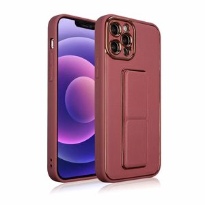 Jauns Kickstand viedtālruņa apvalks Samsung Galaxy A12 5G ar statīvu sarkans