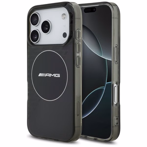 AMG Divslāņu caurspīdīgs dūmu magnētiskais viedtālruņa apvalks iPhone 17 Pro - melns