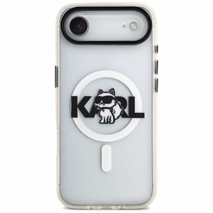 Karl Lagerfeld IML Choupette Sketch Logo Magnētiskais viedtālruņa apvalks iPhone Air - caurspīdīgs