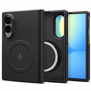 Spigen AirSkin Aramid MagFit MagSafe maciņš, paredzēts Samsung Galaxy Z Fold 8, melns