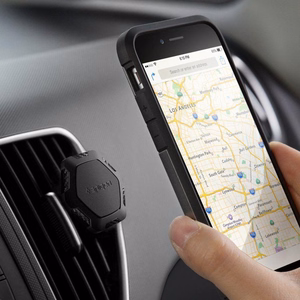 Spigen QS11 Magnētiskais auto gaisa ventilācijas telefona turētājs - melns