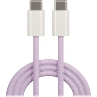Maxlife MXUC-06 kabel USB-C - USB-C 1,0 m 20W violetinis neilons