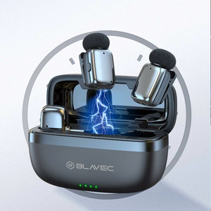 Blavec Lavalier mikrofoni x 2 MK-03 ClipGo Type C (LMMK03-S) sudrabs