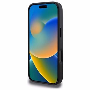 Guess graudainais zelta gredzena magnētiskais viedtālruņa apvalks iPhone 16 Pro Max - melns