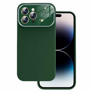 Soft Silicone Lens Case for iPhone 15 Plus Green