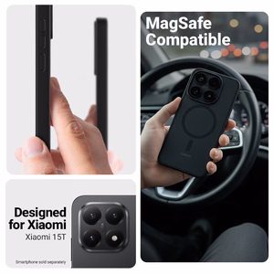Crong Hybrid Matte Magnetic MagSafe vāciņš ierīcei Xiaomi 15T, melns