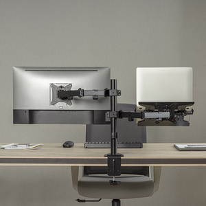 17"-32" Monitor Arm with 10”-15.6” Laptop Tray