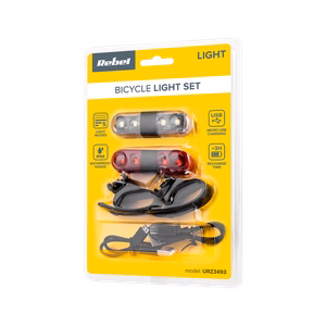 Velosipēda lukturu komplekts ar USB kabeli