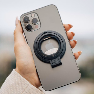 STM MagLoop 3-in-1 MagSafe piederums iPhone: pirksta cilpa, statīvs un pudeļu attaisāmais, pelēks